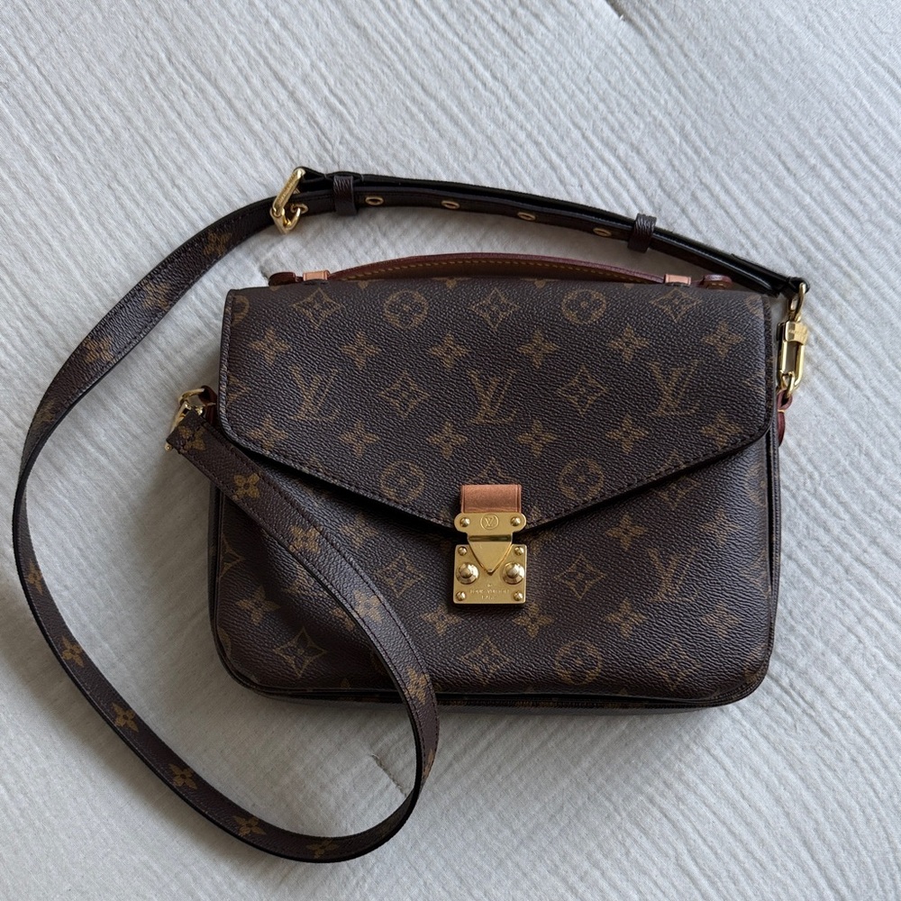 Louis Vuitton Monogram Pochette Metis Brown Crossbody Bag